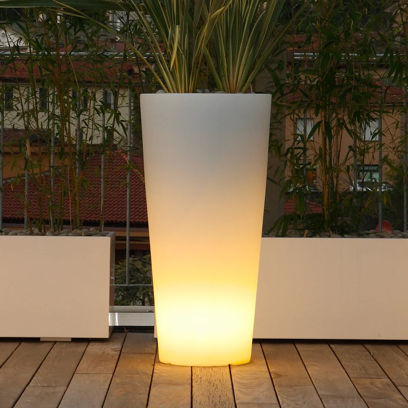 Vaso Luminoso Ø37,5x102 cm in Resina Arkema Tondo 102 SL