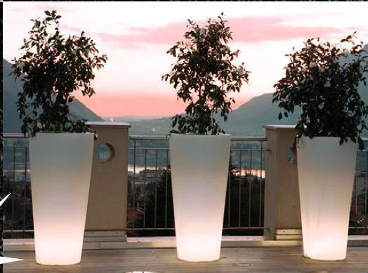 Vaso Luminoso Ø37,5x102 cm in Resina Arkema Tondo 102 SL