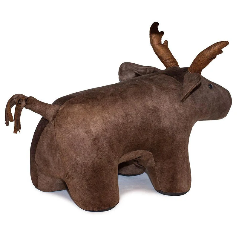 Sgabello Pouf Poggiapiedi per Bambini 72x36x34-53 cm Cervo Big Marrone Divina Home