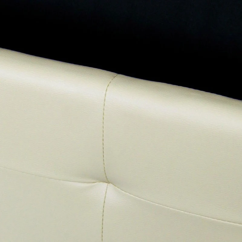 Set 2 Pouf Contenitore in Similpelle Biscube Luxury Crema