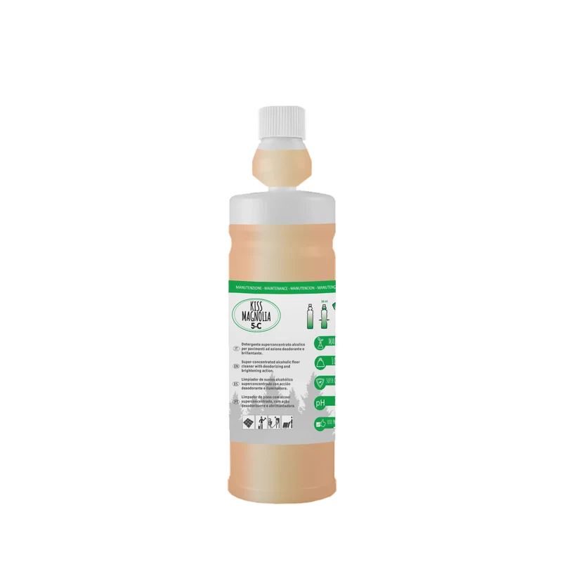 Detergente alcolico brillantante profumato concentrato per pavimenti Arco Chimica Kiss Magnolia 5-C 1 litro DISPONIBILE IN 10 GIORNI LAVORATIVI