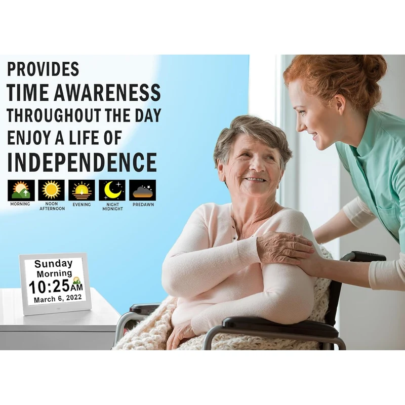 11.5-Inch Digital Calendar Clock with 19 Reminders for Seniors