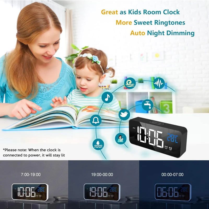 11.5-Inch Digital Calendar Clock with 19 Reminders for Seniors