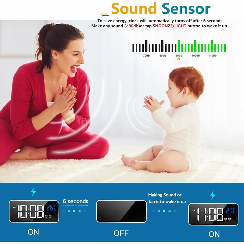 11.5-Inch Digital Calendar Clock with 19 Reminders for Seniors