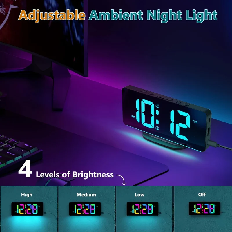 11.5-Inch Digital Calendar Clock with 19 Reminders for Seniors