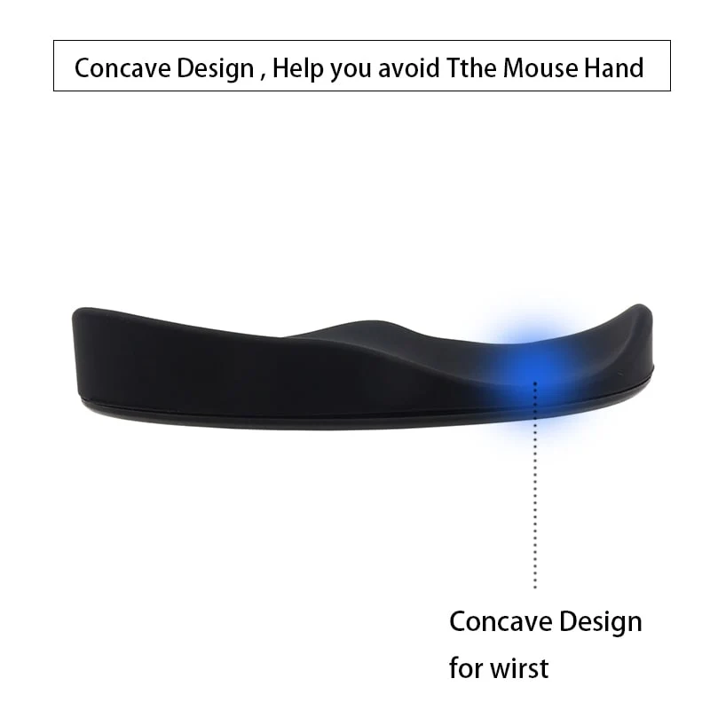 Computer Mouse Wrist Support with Ergonomic Silicone Gel and Gliding Base
