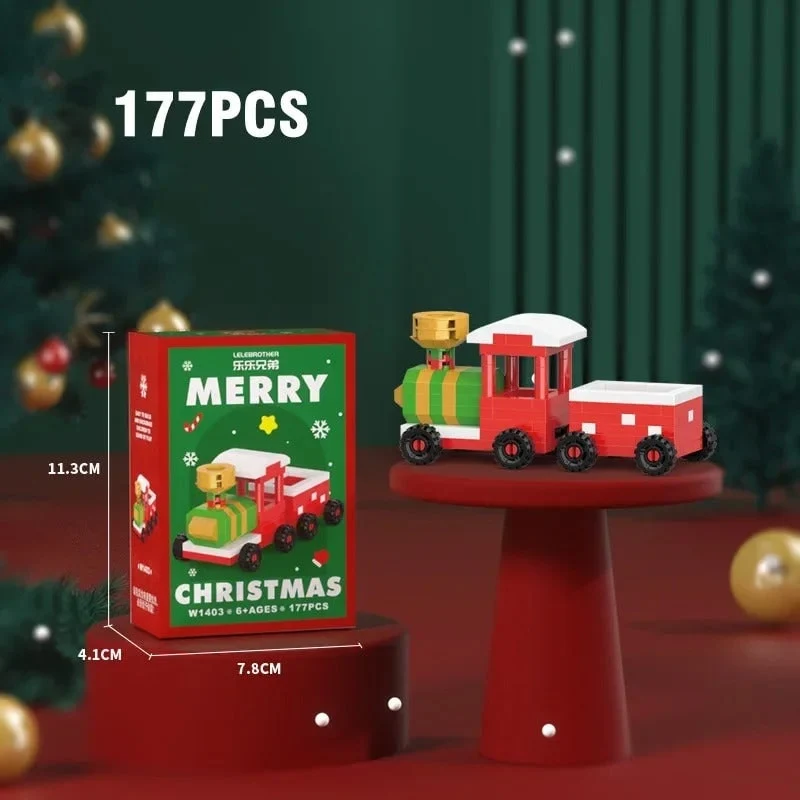 Christmas Building Block Set with Festive Figures to Assemble for Kids