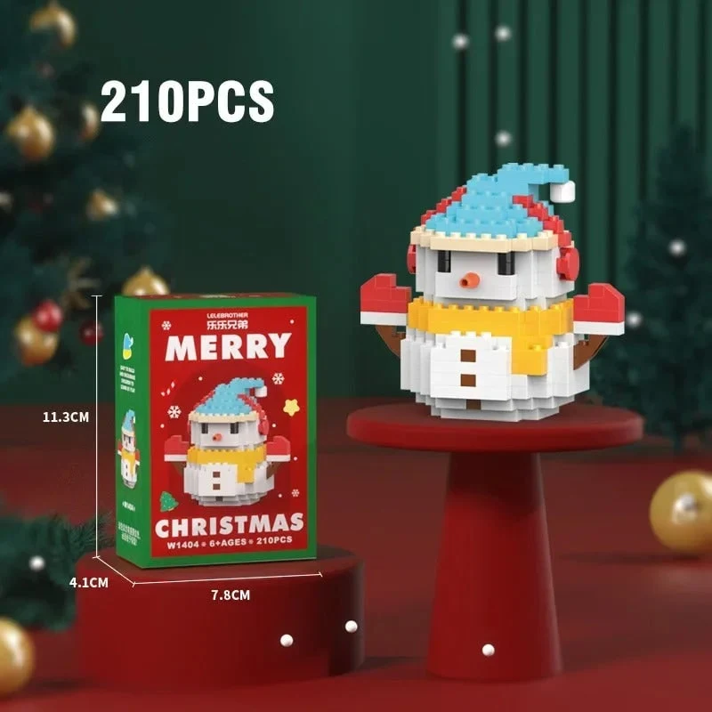Christmas Building Block Set with Festive Figures to Assemble for Kids