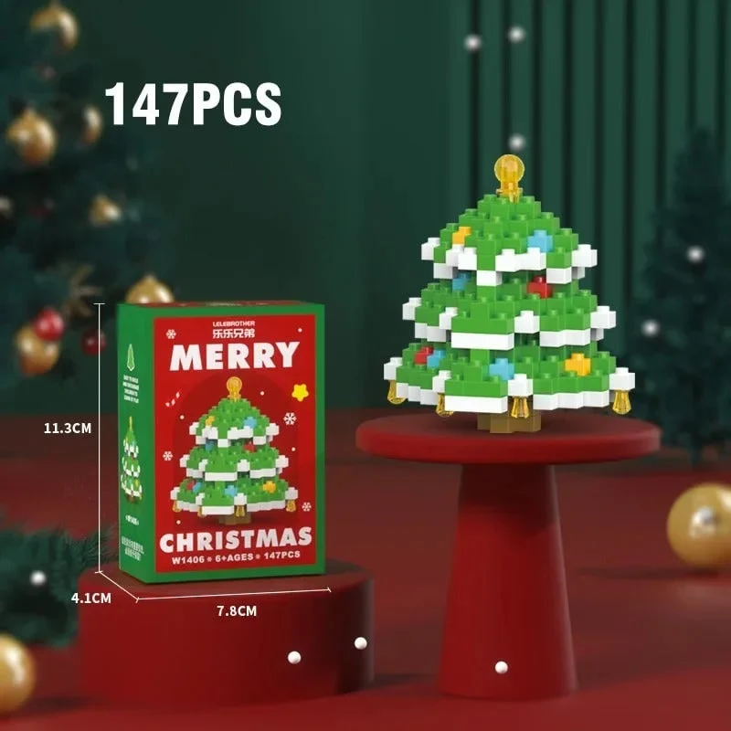 Christmas Building Block Set with Festive Figures to Assemble for Kids