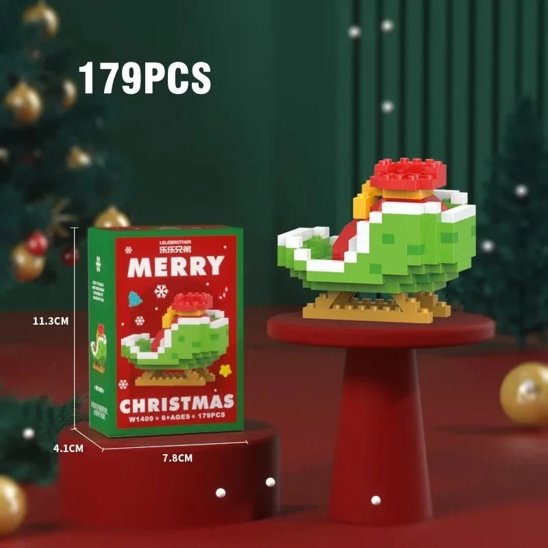 Christmas Building Block Set with Festive Figures to Assemble for Kids