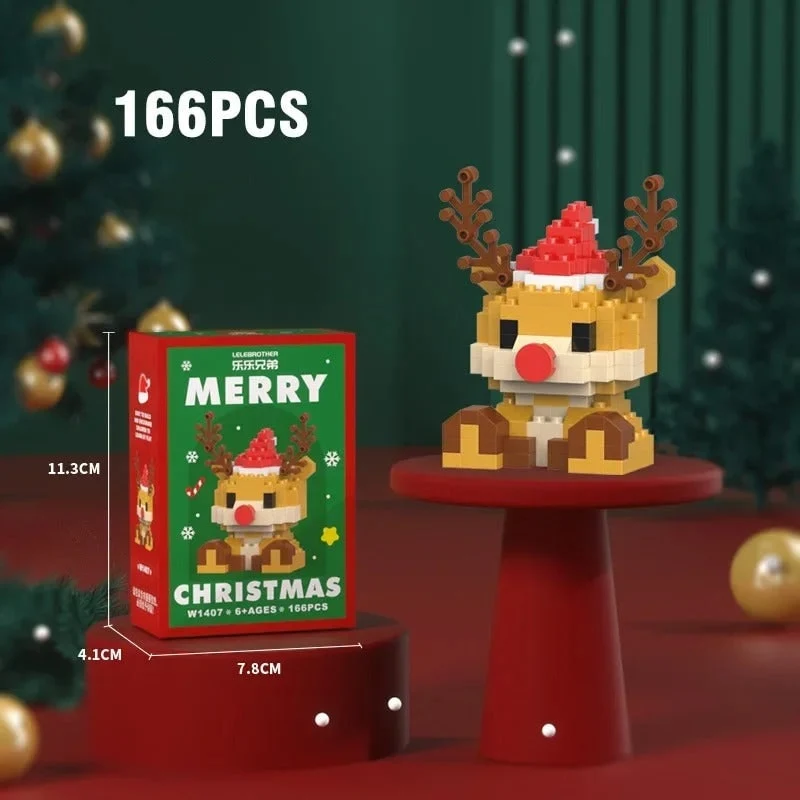 Christmas Building Block Set with Festive Figures to Assemble for Kids