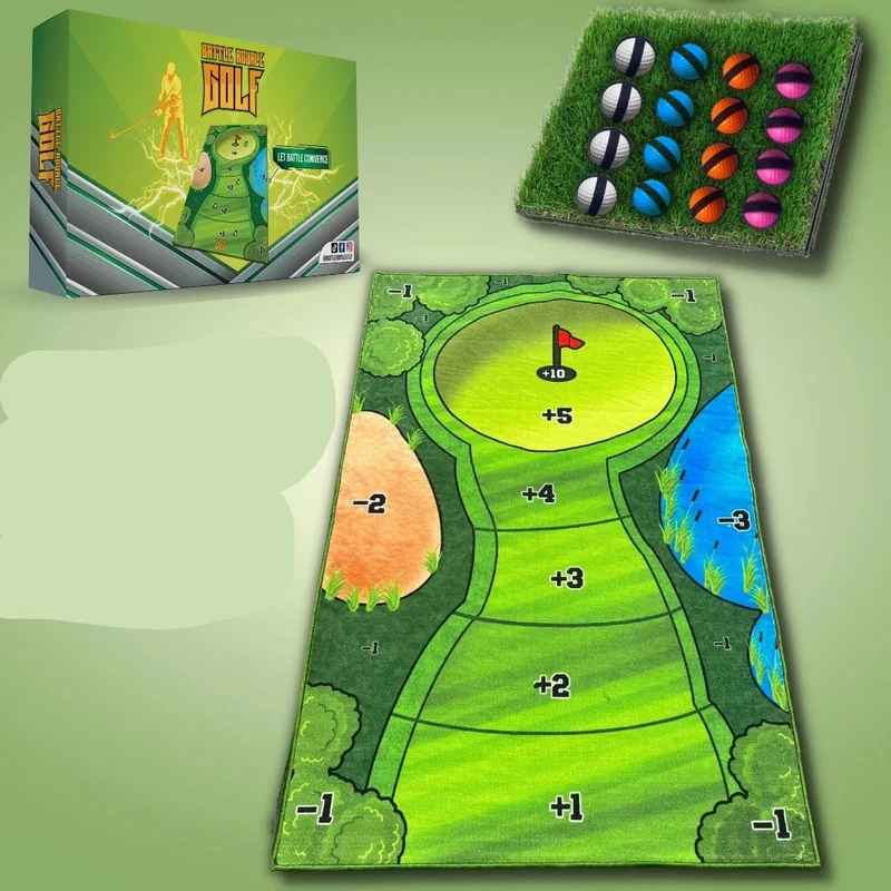 Garden Golf Set with Target Mat, Velcro Balls, and Mini Bag