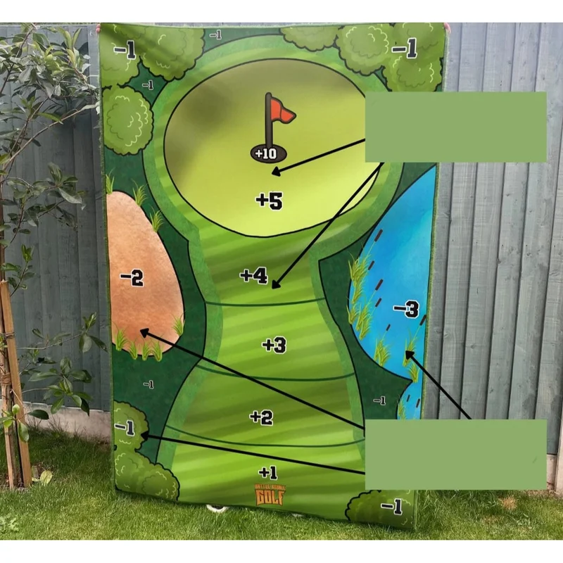 Garden Golf Set with Target Mat, Velcro Balls, and Mini Bag