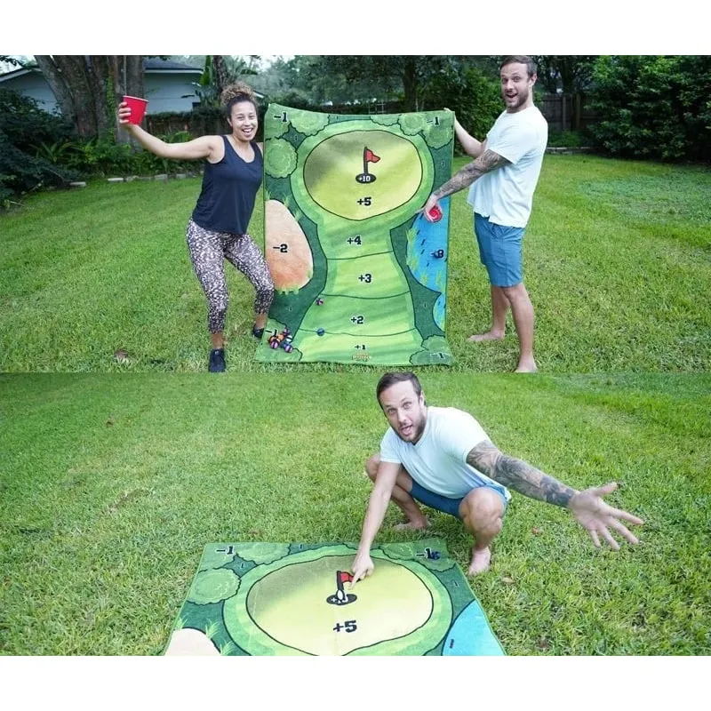 Garden Golf Set with Target Mat, Velcro Balls, and Mini Bag