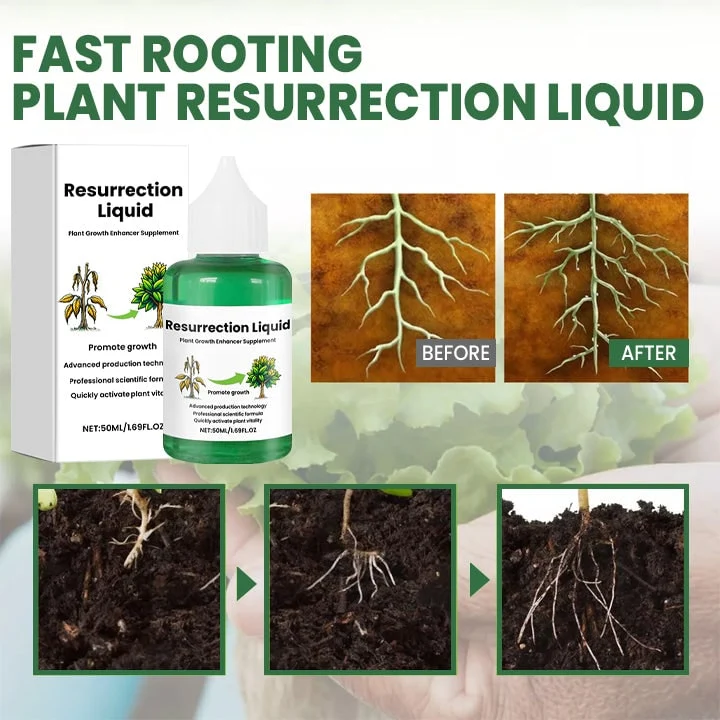 Liquid Plant Growth and Rooting Stimulator 50ml Green Plant Fertilizer Dispenser Bottle