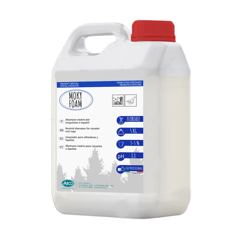 Shampoo per moquette Arco Chimica Moky Foam 5 kg DISPONIBILE IN 10 GIORNI LAVORATIVI