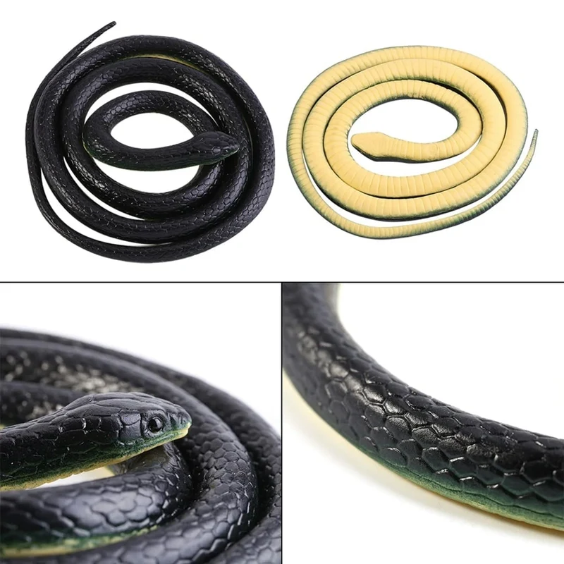 Halloween Realistic Artificial Snake Made of Flexible Plastic for Indoor and Garden Decoration