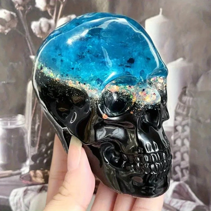 Halloween Silicone Skull Mold for Resin and Baking, 3D Flexible Casting Mold