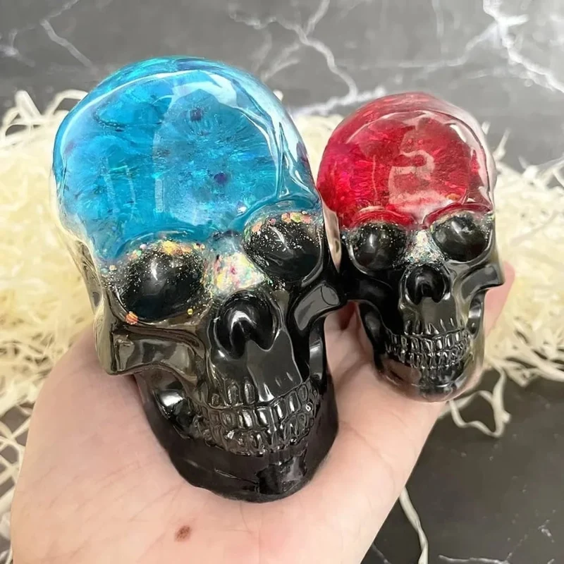 Halloween Silicone Skull Mold for Resin and Baking, 3D Flexible Casting Mold