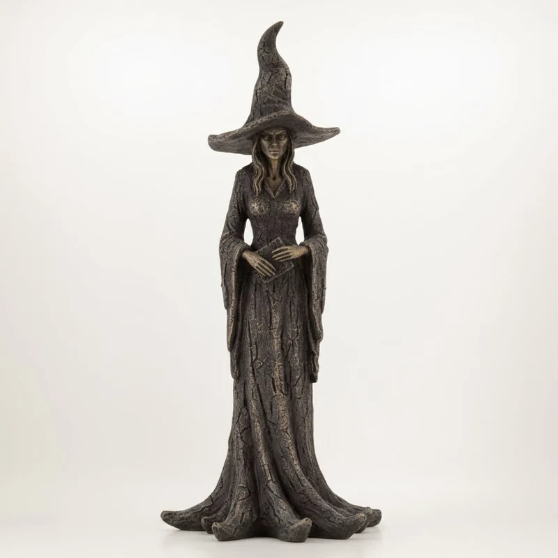 Halloween Decorative Witch Figurine with a Pointed Hat for a Party
