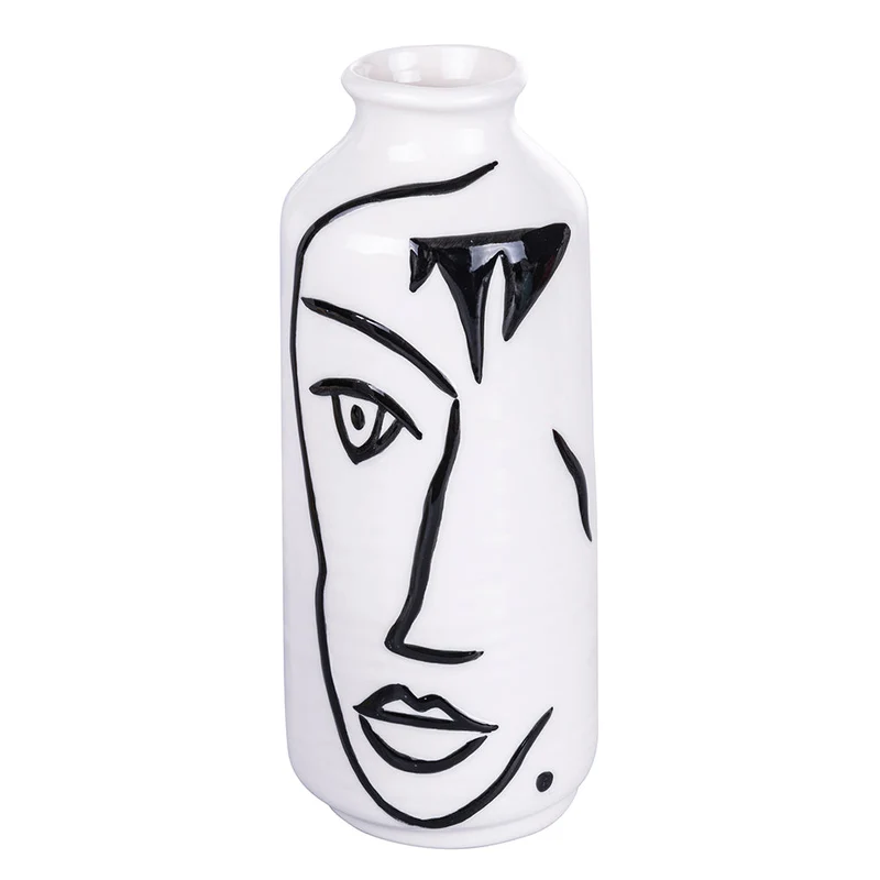 Vaso con Viso Ø9,8x24 cm in Ceramica VdE Tivoli 1996 Vis a Vis