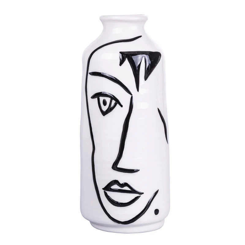 Vaso con Viso Ø9,8x24 cm in Ceramica VdE Tivoli 1996 Vis a Vis