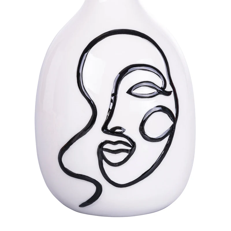 Vaso con Viso Ø12,6x23 cm in Ceramica VdE Tivoli 1996 Vis a Vis
