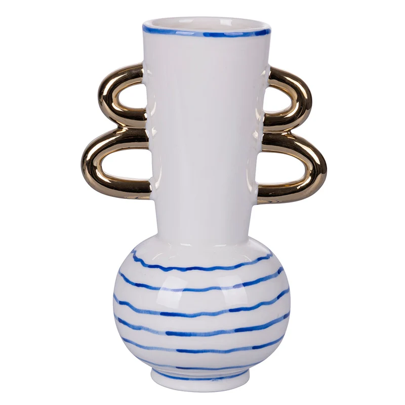 Vaso con doppio Manico 15x11,5x22,5 cm in Porcellana VdE Tivoli 1996 Egeo