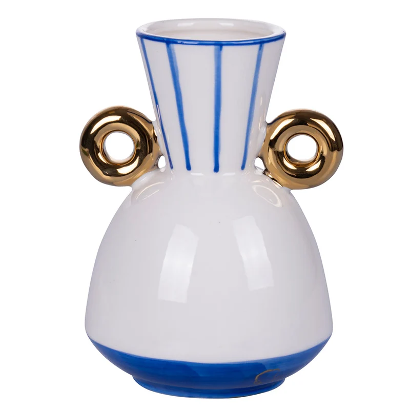 Vaso con Manici 13x12x17 cm in Porcellana VdE Tivoli 1996 Egeo