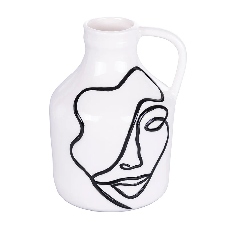 Vaso con Viso 14x13x19 cm in Ceramica VdE Tivoli 1996 Vis a Vis
