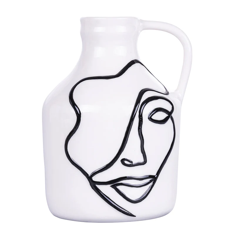 Vaso con Viso 14x13x19 cm in Ceramica VdE Tivoli 1996 Vis a Vis