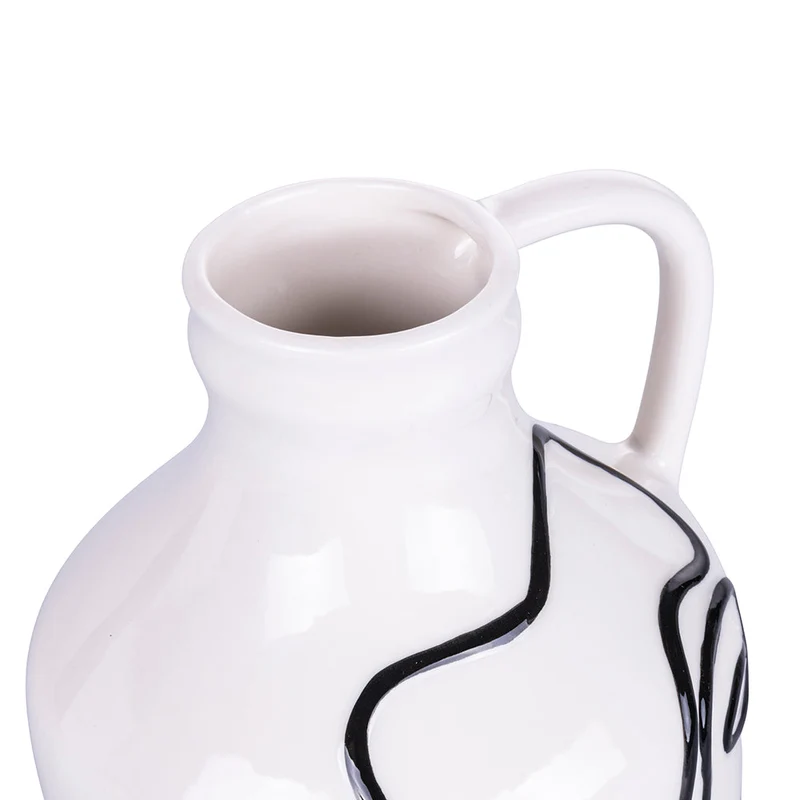 Vaso con Viso 14x13x19 cm in Ceramica VdE Tivoli 1996 Vis a Vis