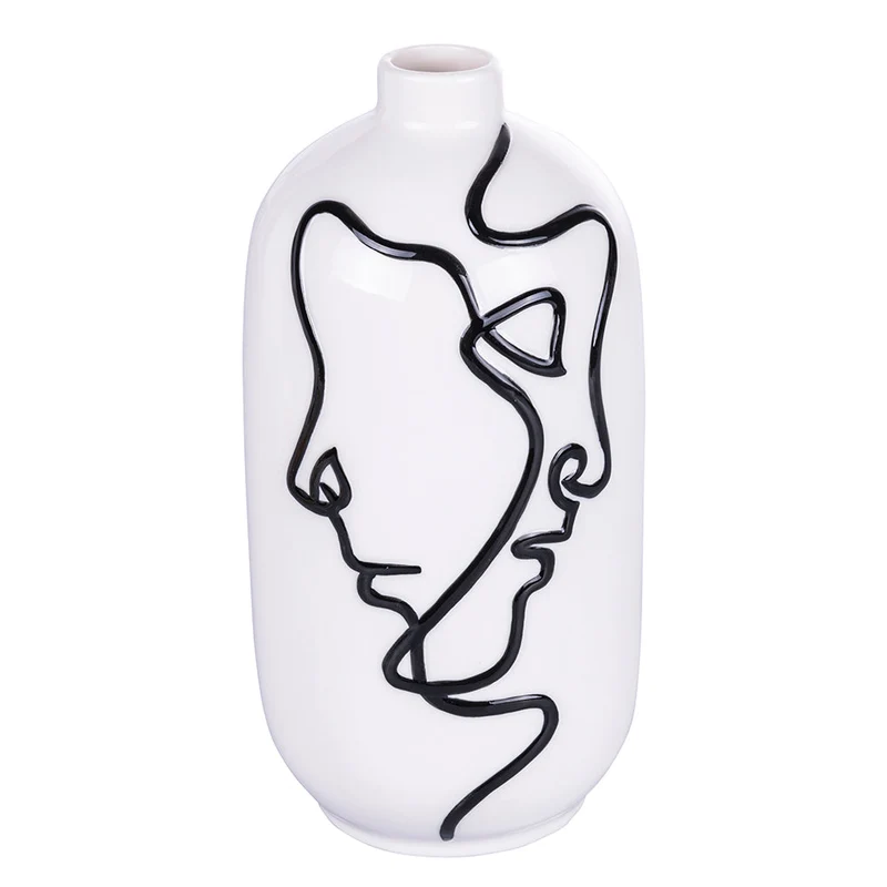 Vaso con Viso Ø12,4x25 cm in Ceramica VdE Tivoli 1996 Vis a Vis