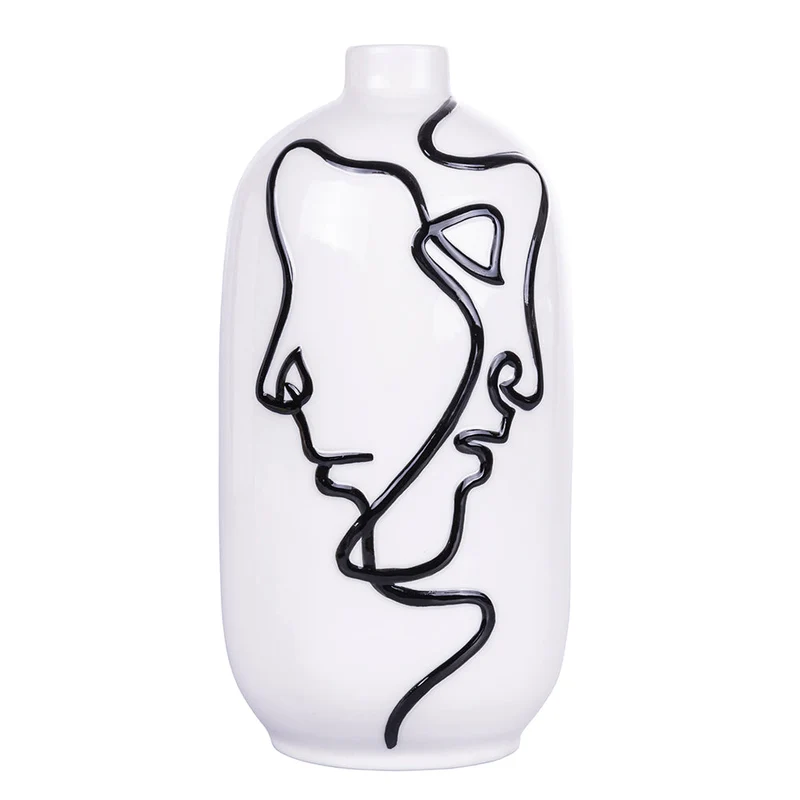 Vaso con Viso Ø12,4x25 cm in Ceramica VdE Tivoli 1996 Vis a Vis