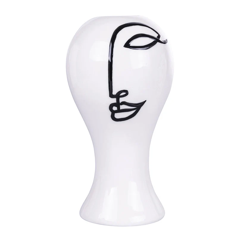 Vaso con Viso Ø12,8x24 cm in Ceramica VdE Tivoli 1996 Vis a Vis