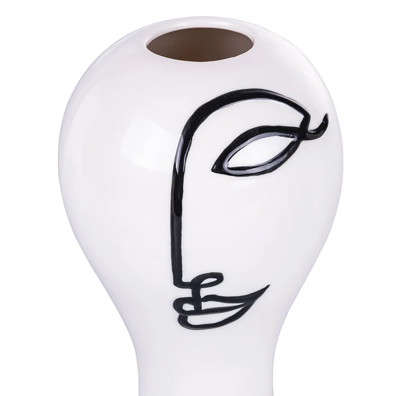 Vaso con Viso Ø12,8x24 cm in Ceramica VdE Tivoli 1996 Vis a Vis