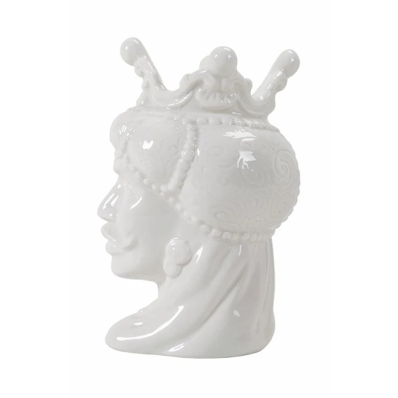 Set 2 Vasi Testa di Moro 12x12x19,5 cm in Ceramica VdE Tivoli 1996 Sicilia