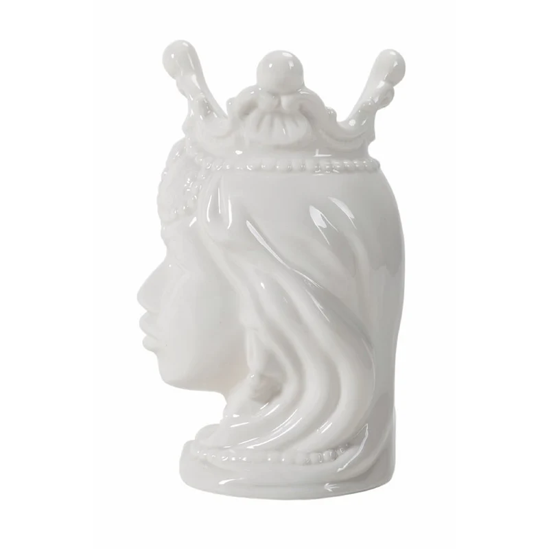 Set 2 Vasi Testa di Moro 12x12x19,5 cm in Ceramica VdE Tivoli 1996 Sicilia