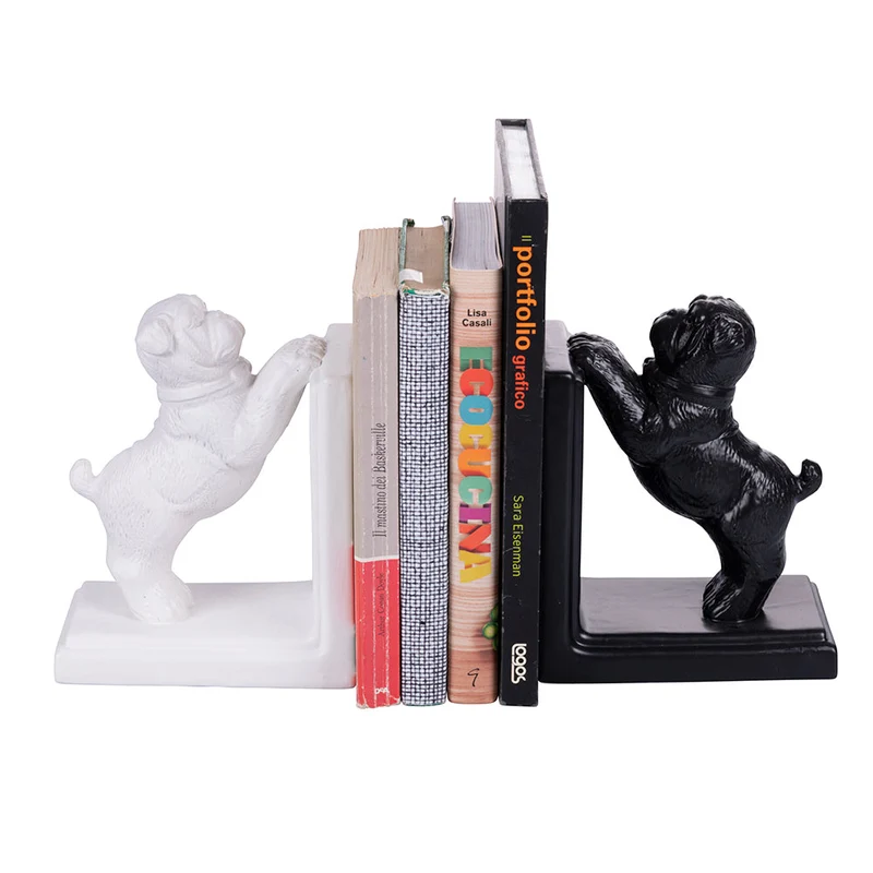 Set 2 Fermalibri 15,5x10x20 cm in Poliresina VdE Tivoli 1996 Dogs