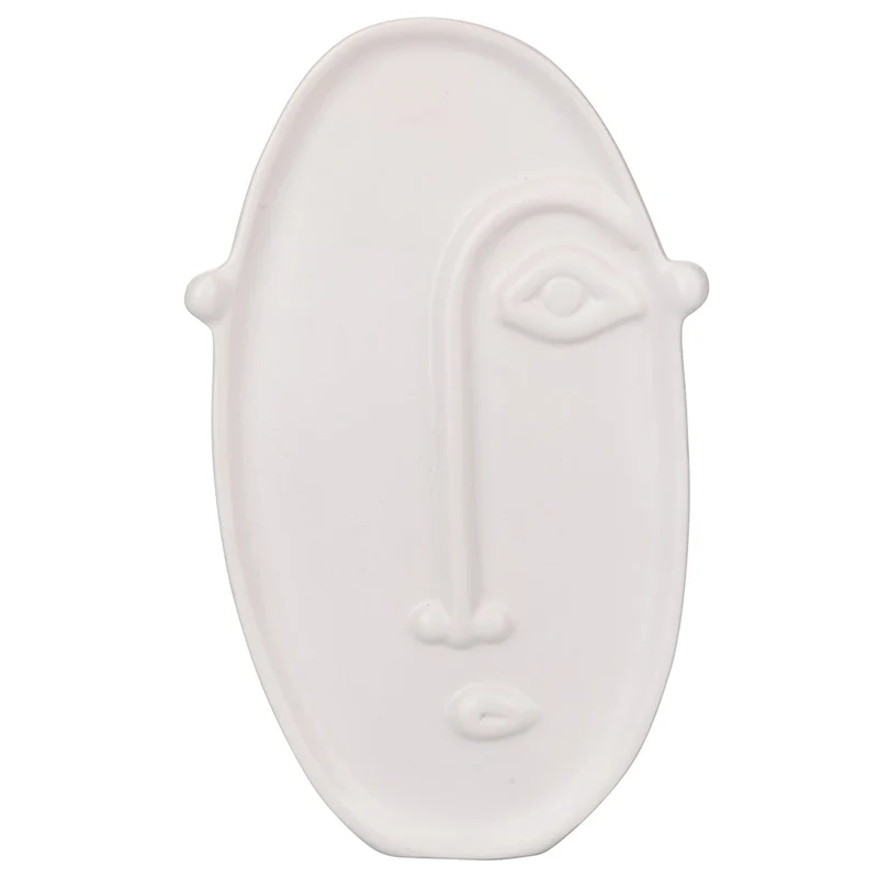 Vaso a Forma di Viso Ovale 23x13,5x23 cm 150 ml in Ceramica VdE Tivoli 1996 Vis a Vis