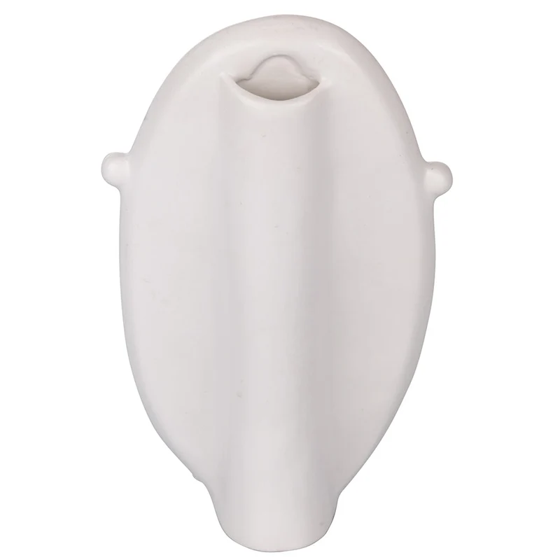Vaso a Forma di Viso Ovale 23x13,5x23 cm 150 ml in Ceramica VdE Tivoli 1996 Vis a Vis