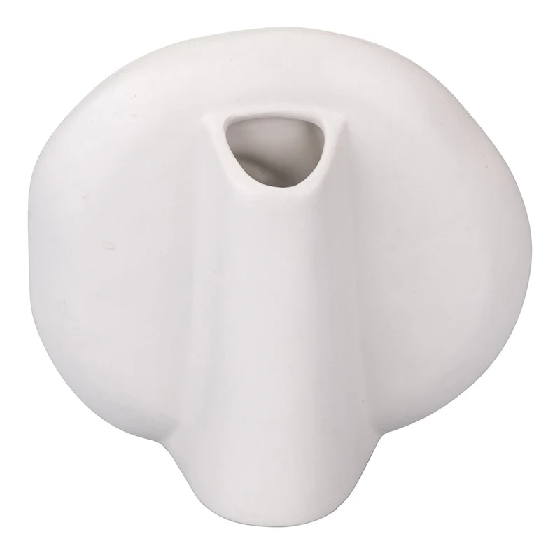 Vaso a Forma di Viso Tondo Ø18x18 cm 200 ml in Ceramica VdE Tivoli 1996 Vis a Vis