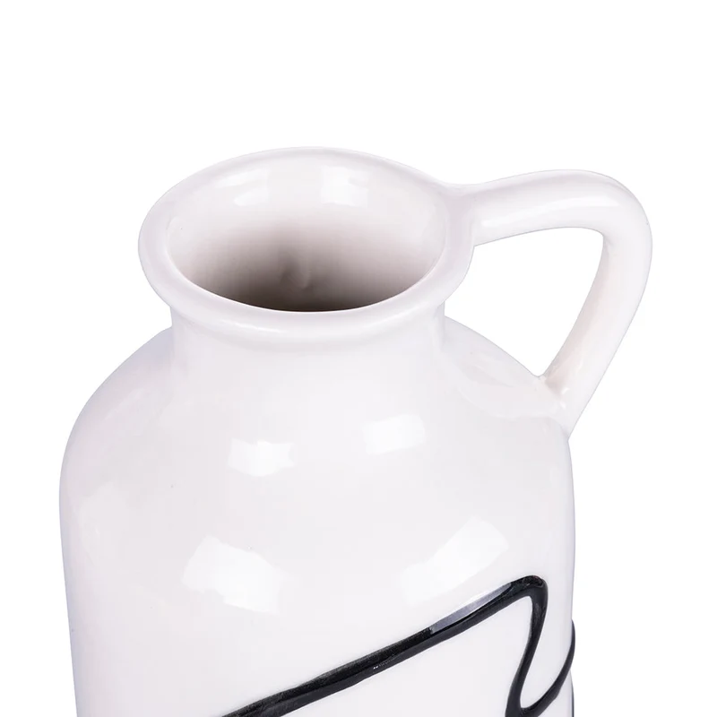 Vaso con Viso 10,7x9,1x20,3 cm in Ceramica VdE Tivoli 1996 Vis a Vis