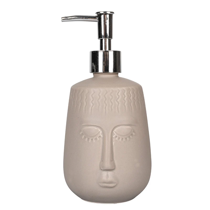 Dispenser Sapone a Forma di Viso Ø8x19,5 cm 500 ml in Gres VdE Tivoli 1996 Vis a Vis