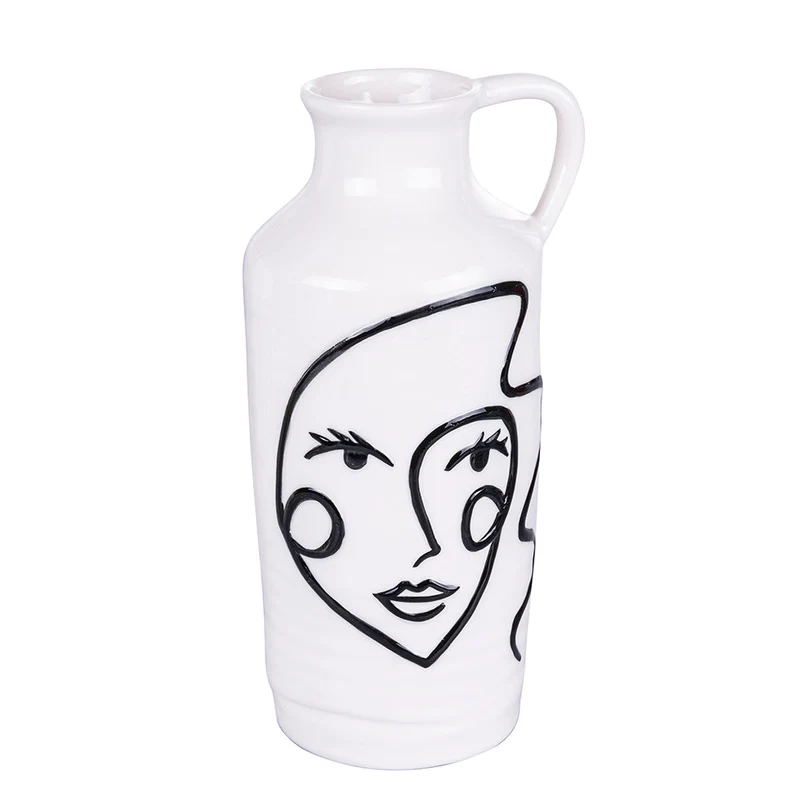 Vaso con Viso 13x11,4x26 cm in Ceramica VdE Tivoli 1996 Vis a Vis