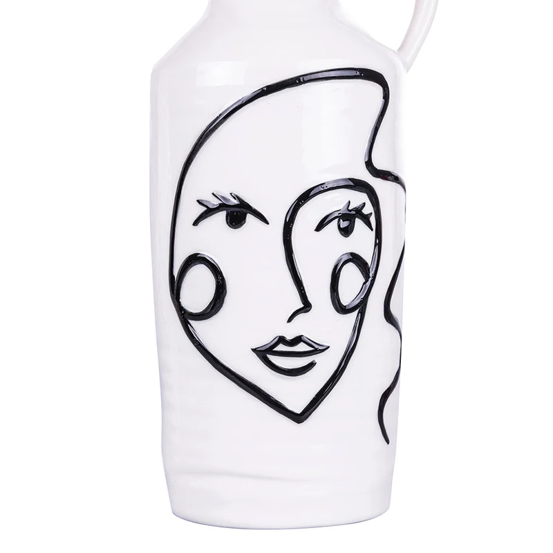 Vaso con Viso 13x11,4x26 cm in Ceramica VdE Tivoli 1996 Vis a Vis
