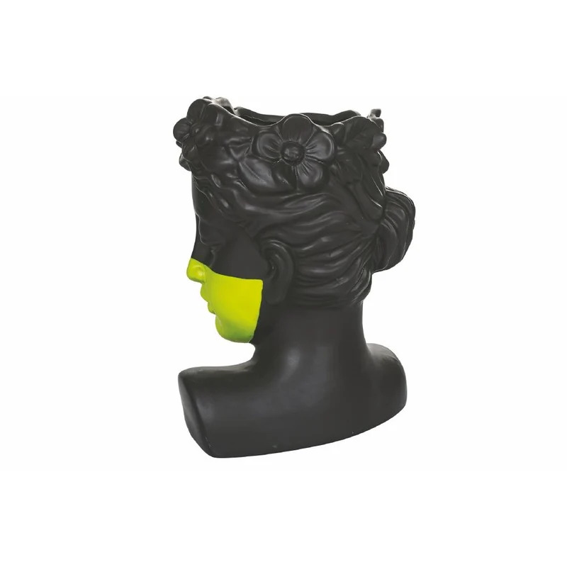 Vaso a Forma di Viso 15x14x22 cm in Dolomite VdE Tivoli 1996 Vis a Vis