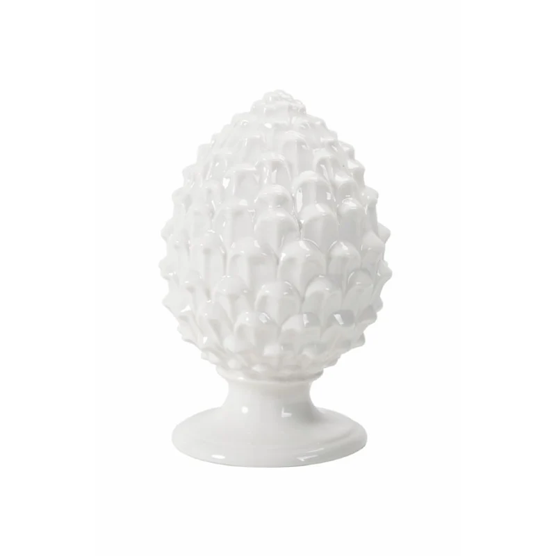 Pigna con Base Decorativa 8,5x8,5x14 cm in Ceramica VdE Tivoli 1996 Pigna