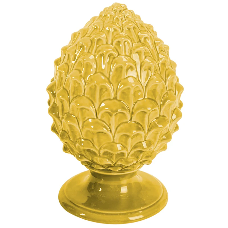 Pigna con Base Decorativa 8,5x8,5x14 cm in Ceramica VdE Tivoli 1996 Pigna