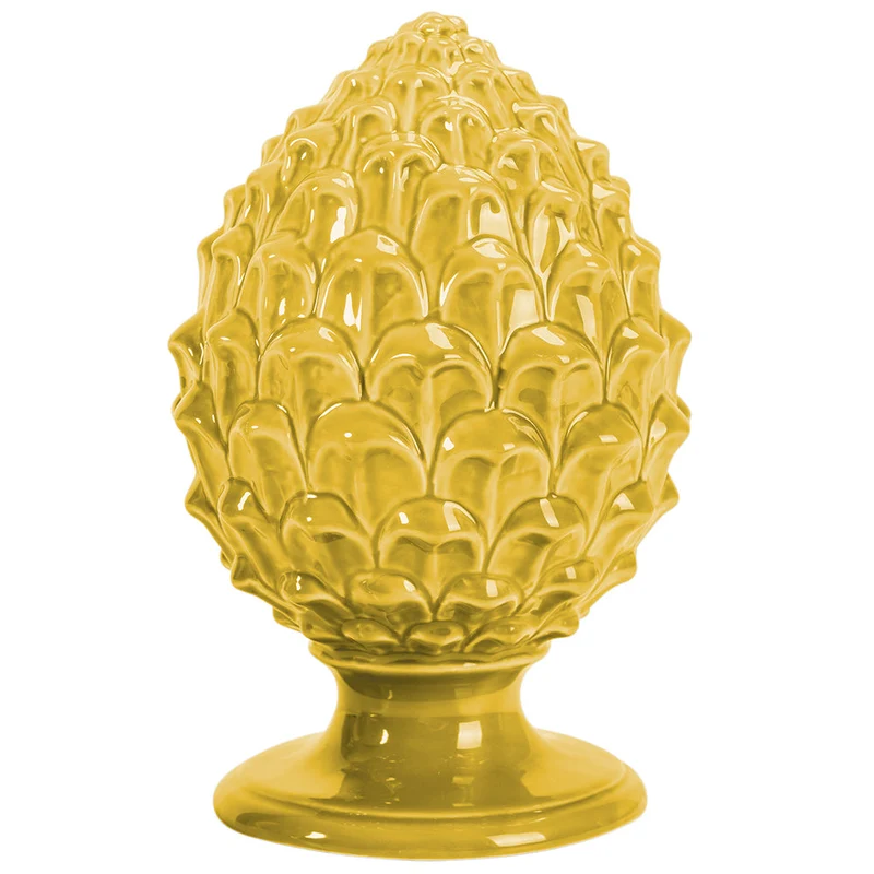 Pigna con Base Decorativa 8,5x8,5x14 cm in Ceramica VdE Tivoli 1996 Pigna